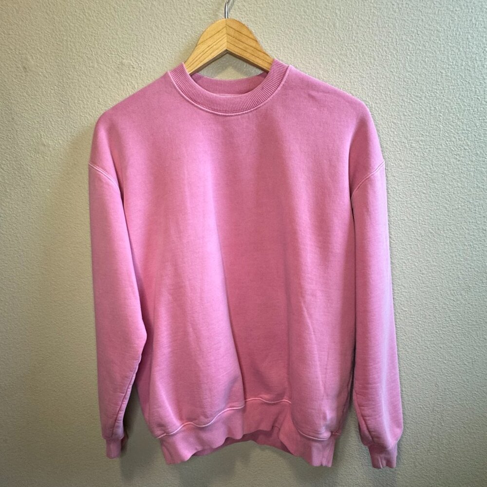 Wilfred Free by Aritzia Pink Cozy Fleece Crewneck Sweatshirt – Women’s Size 1 - Picture 2 of 4